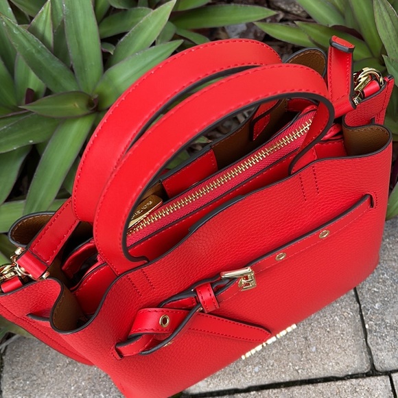 MICHAEL KORS EMILIA SMALL SATCHEL DARK SANGRIA - Picture 7 of 16